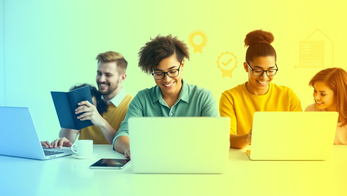 Studente che impara online